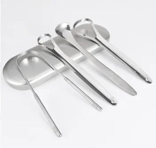 Premium 1Pcs/3Pcs Metal Tongue Scraper Cleaner for Adults & Kids Portable Stainless Steel Tongue Scrapers Brushes for Removing